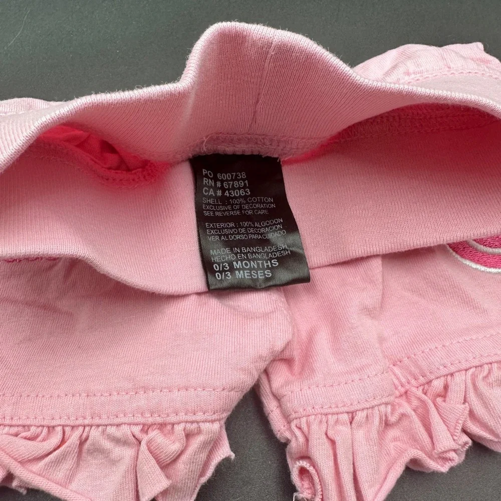 Adidas Chicago Cubs Pink Ruffle Shorts Baby‎ Girl 0-3 Months Infant